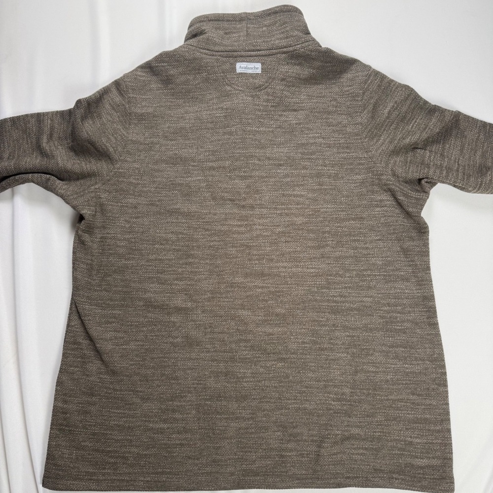 Avalanche Outdoor Supply Co Mens XXL Brown Textured Knit Button MockNeck Sweater - Picture 9 of 10